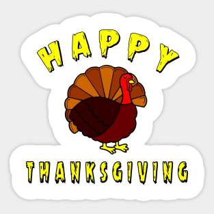 Cute turkey Funny Thanksgiving Gift Sticker